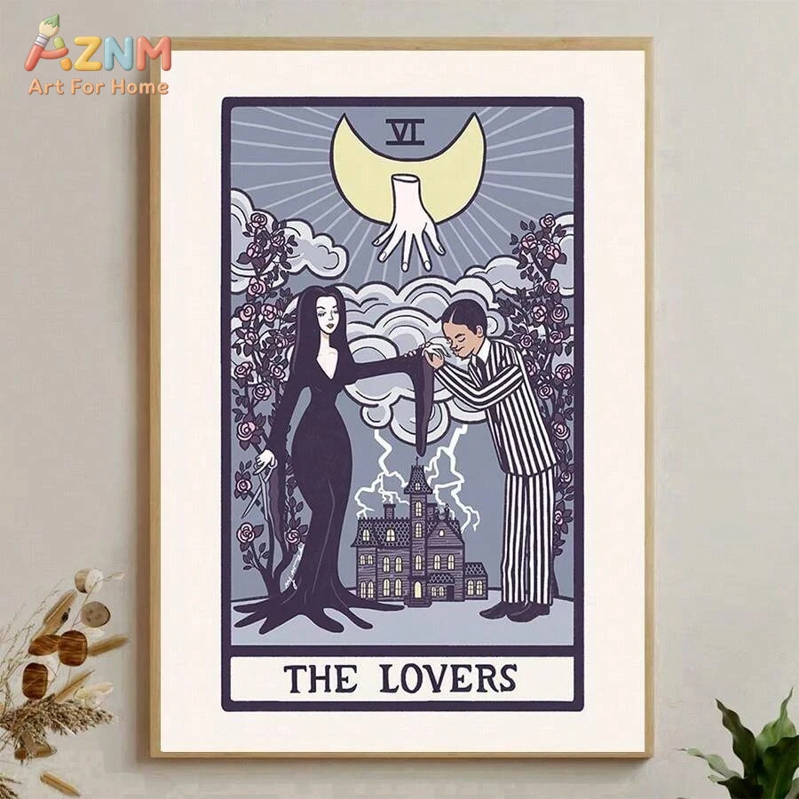 Photography Night - AZNM The Lovers Tarot Card Canvas