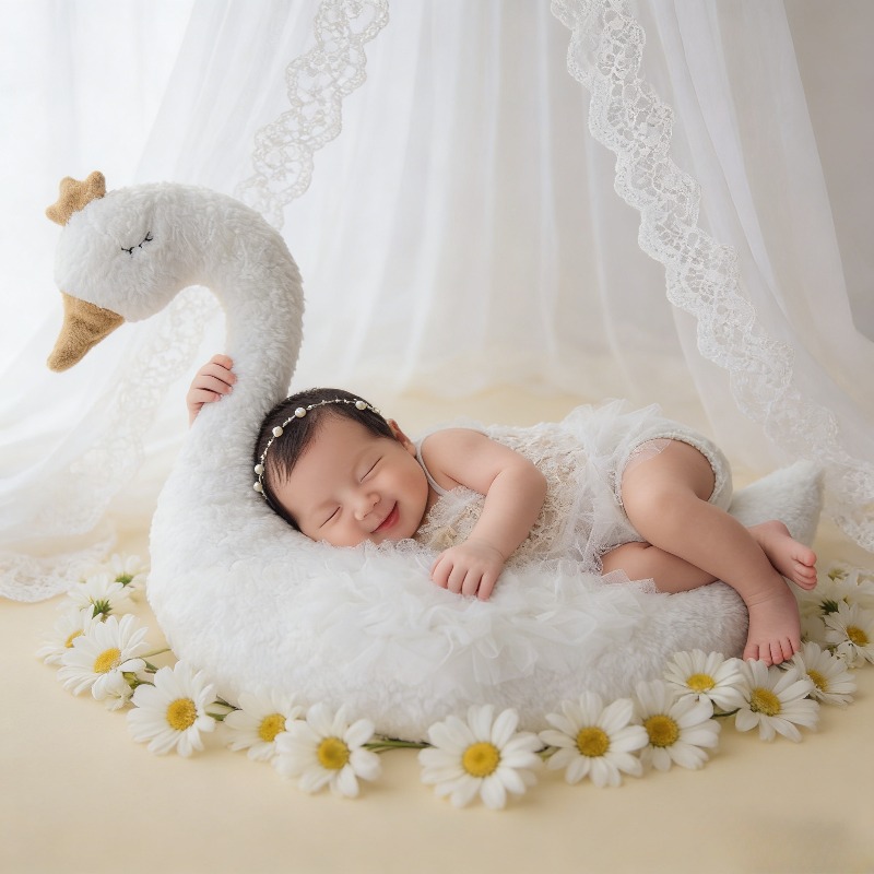 Photography Outfit - Newborn Photography Prop Swan Lace Outfit