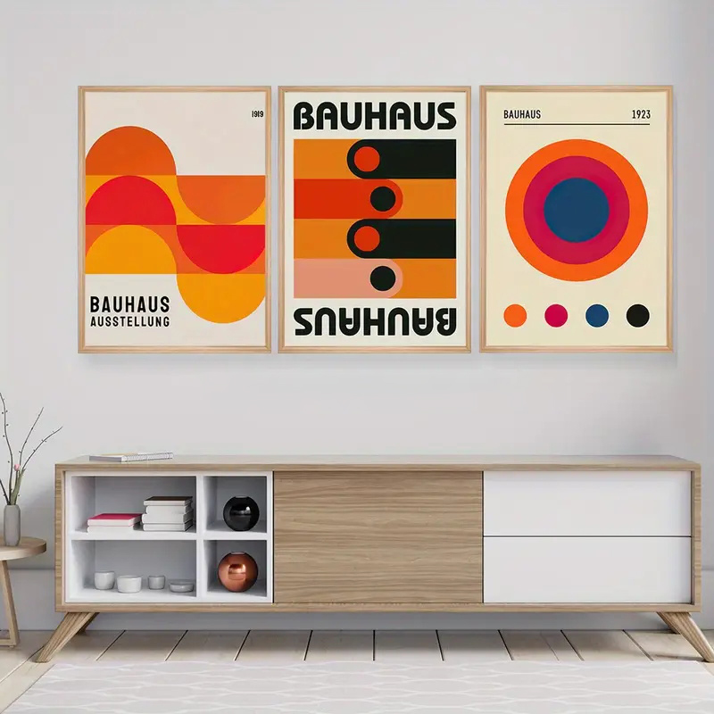Photography Geometry - 3pcs/set Bauhaus Abstract Illustration Posters Mid