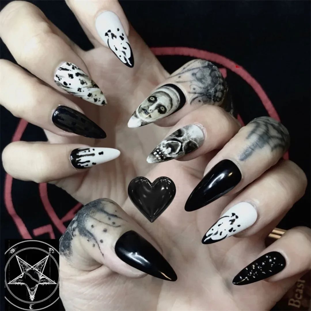 Photography Night - 24Pcs/Set Dark Punk Skeleton Long Ballet