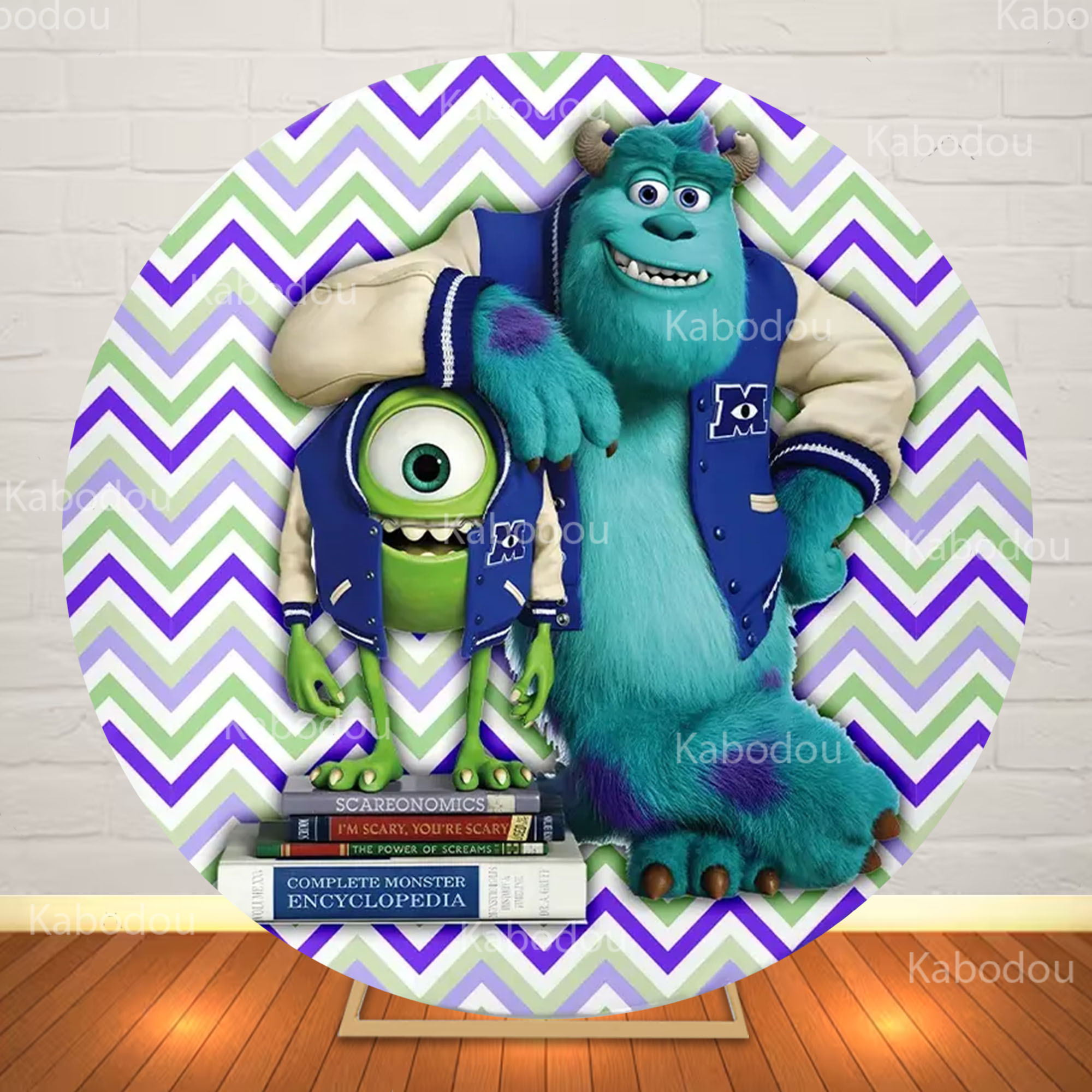 Photography University - The Monster University Round Backdrop Birthday