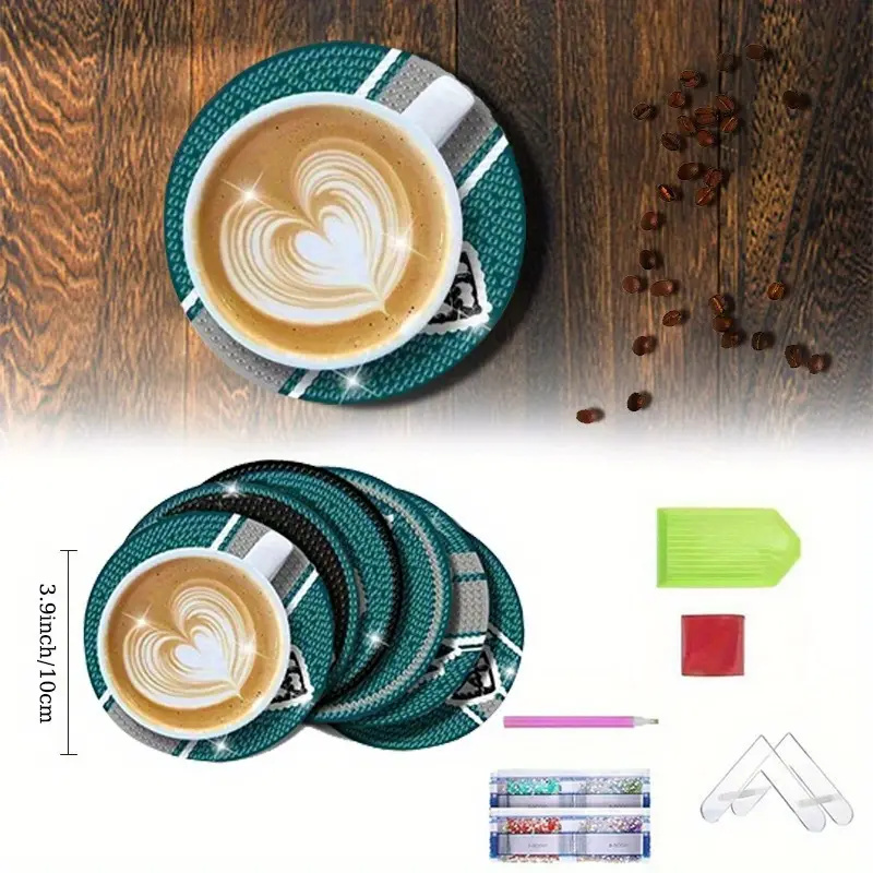 Photography Geometry - 6/Set DIY diamond painting coasters non-slip