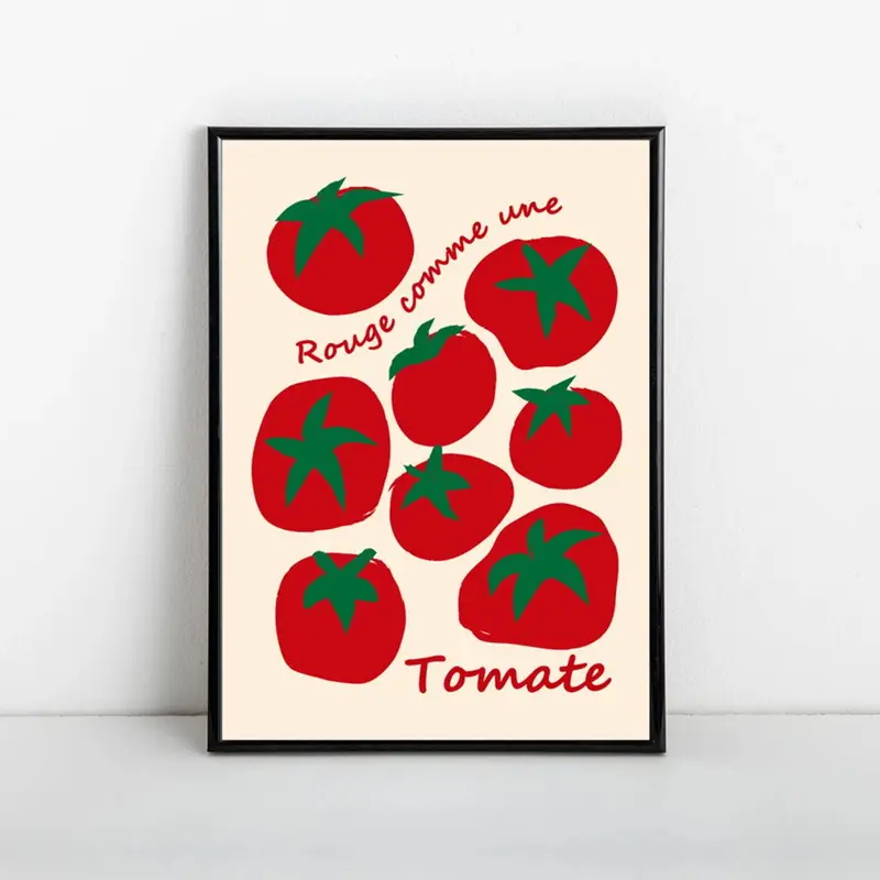 Modern Colorful Red Tomatoes W - Photography Art ulasan dan harga