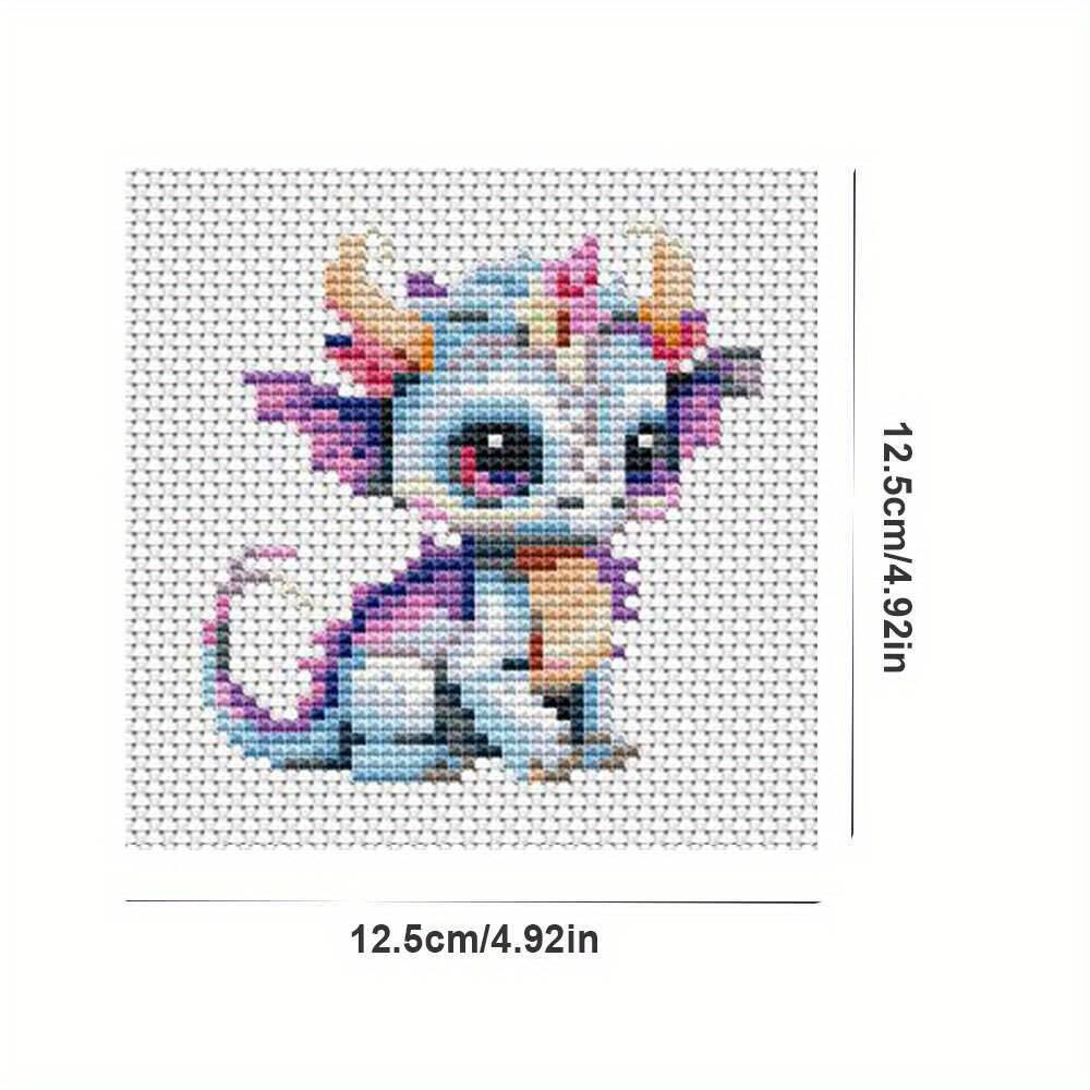 12Pcs Dragon Cross Stitch 11CT - Photography Geometry ulasan dan harga