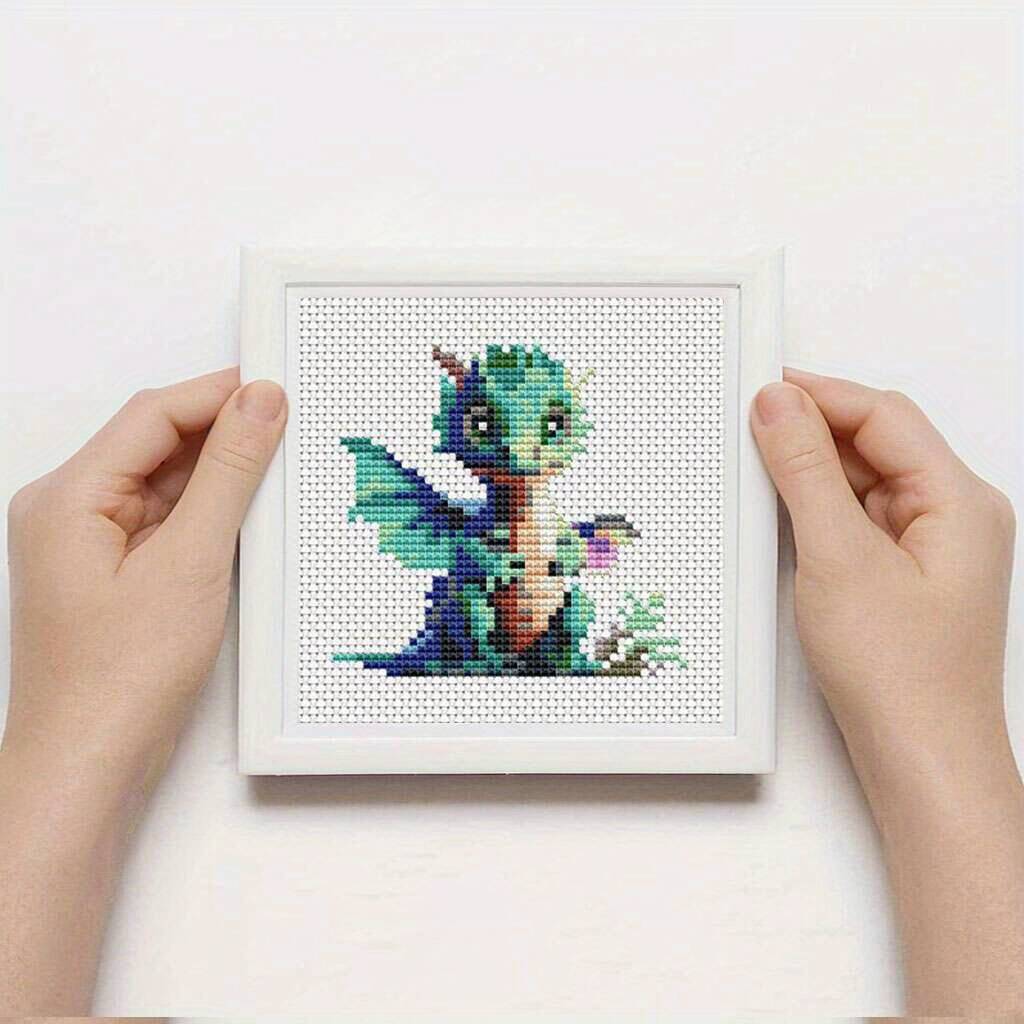 12Pcs Dragon Cross Stitch 11CT - Photography Geometry ulasan dan harga