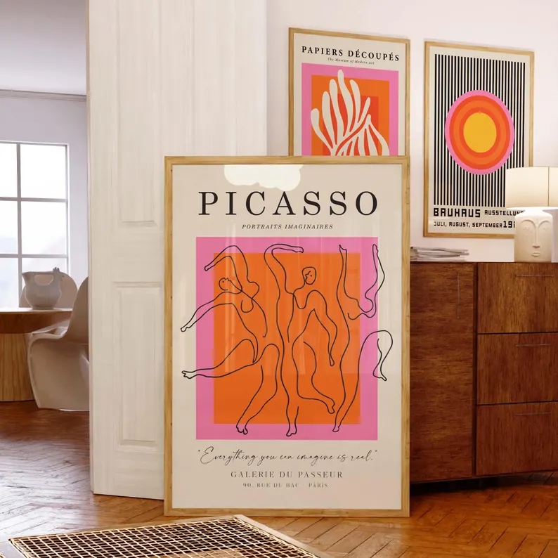 3pcsModern Orange  Bauhaus And - Photography Interior ulasan dan harga