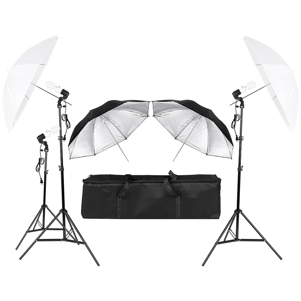 3*45W Photography Photo Video  - Photography Umbrella Light ulasan dan harga