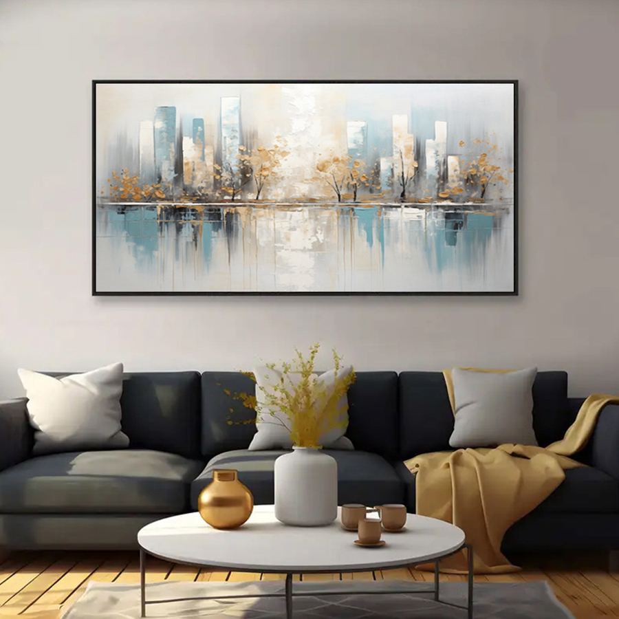 Frameless Modern Abstract Canv - Photography Geometry ulasan dan harga