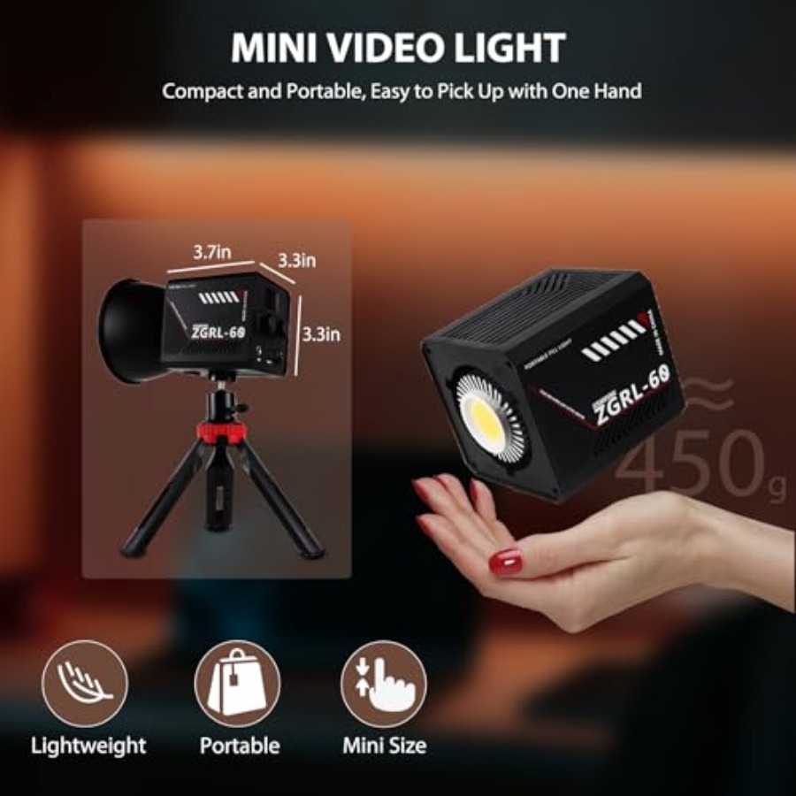 60W COB LED Video Light Handhe - Photography Videos Free ulasan dan harga