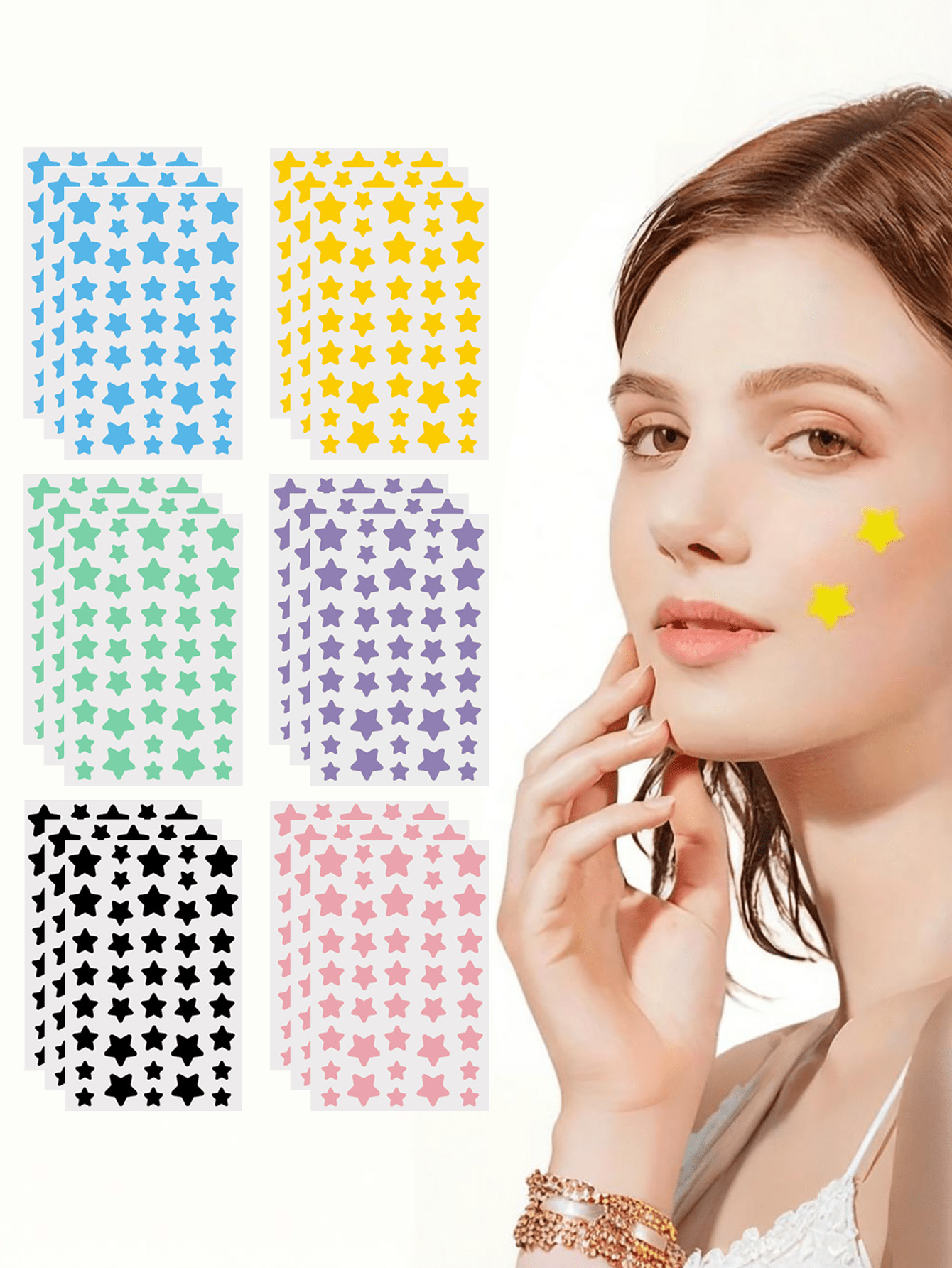 240 Pieces/Cute Star Face Stic - Photography Is ulasan dan harga