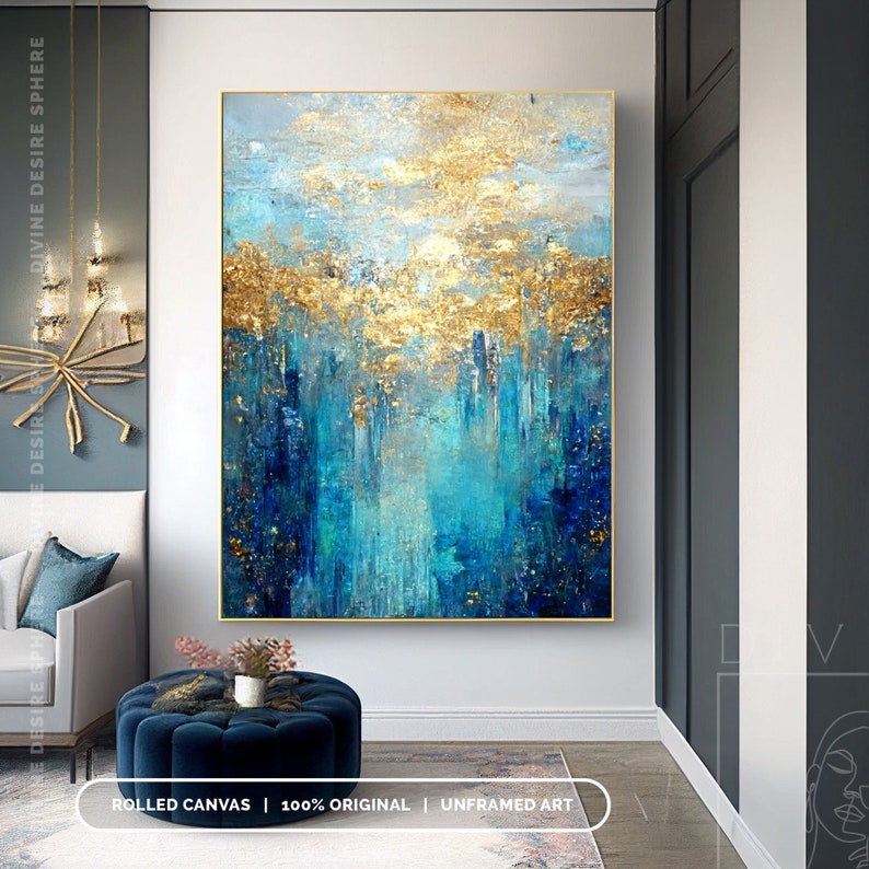 Large Size Modern Gold Foil Ac - Photography Night ulasan dan harga