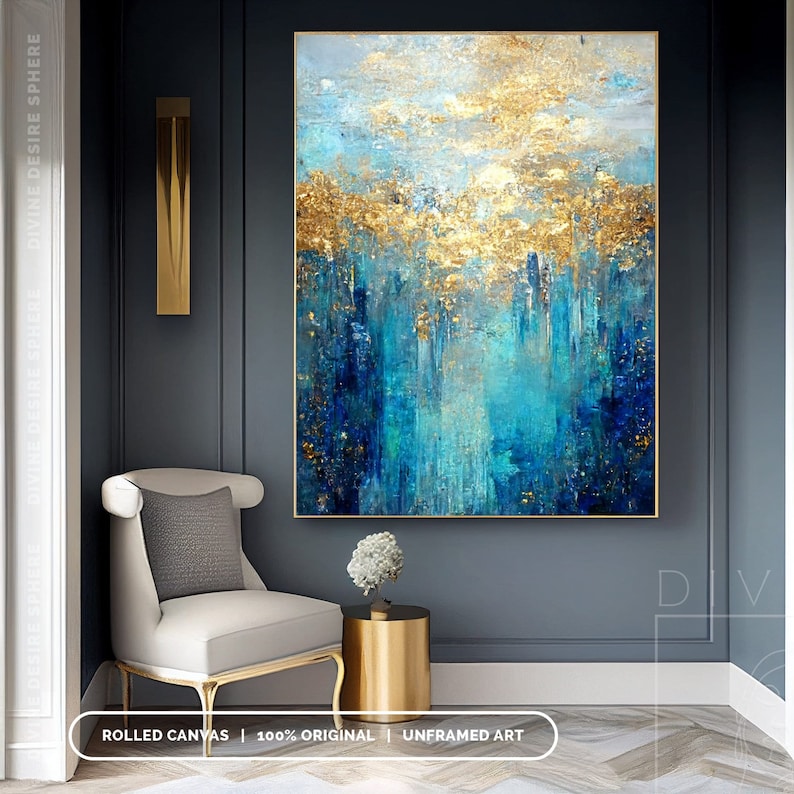 Large Size Modern Gold Foil Ac - Photography Night ulasan dan harga