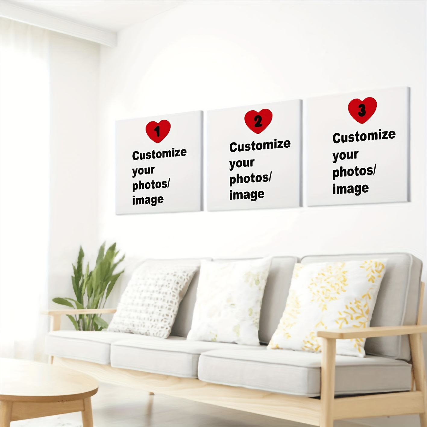 3pcs/set Custom Square Canvas  - Photography Interior ulasan dan harga