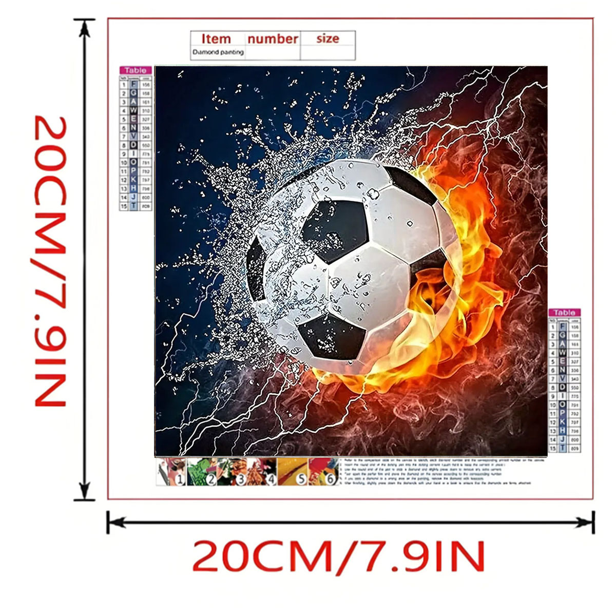 A Set of Football Diamond Pain - Photography Geometry ulasan dan harga