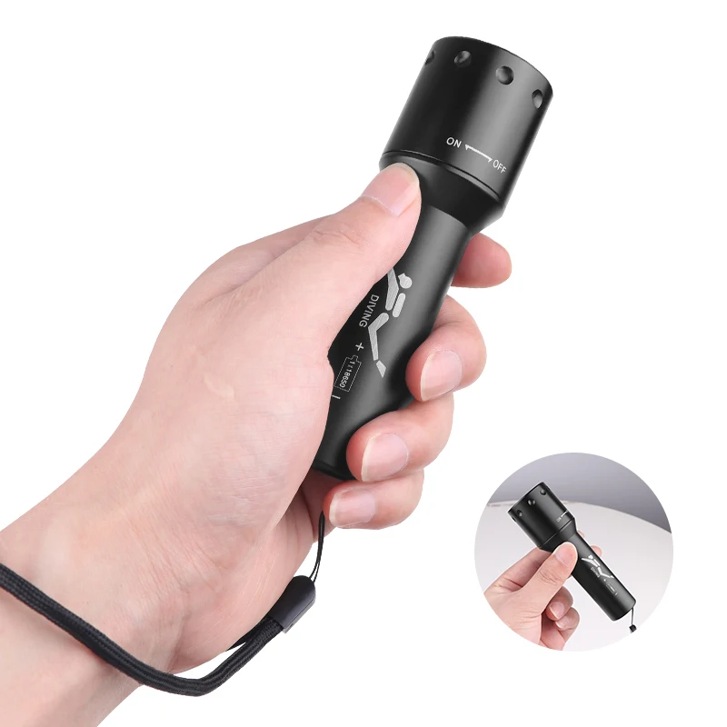 New T6 LED Diving Torch Long-R - Photography Is ulasan dan harga