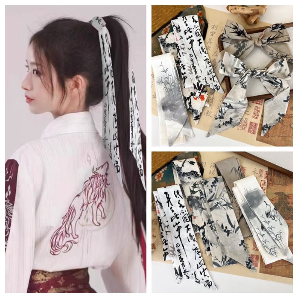 Elegant Long Ink Painting Silk - Photography Geometry ulasan dan harga