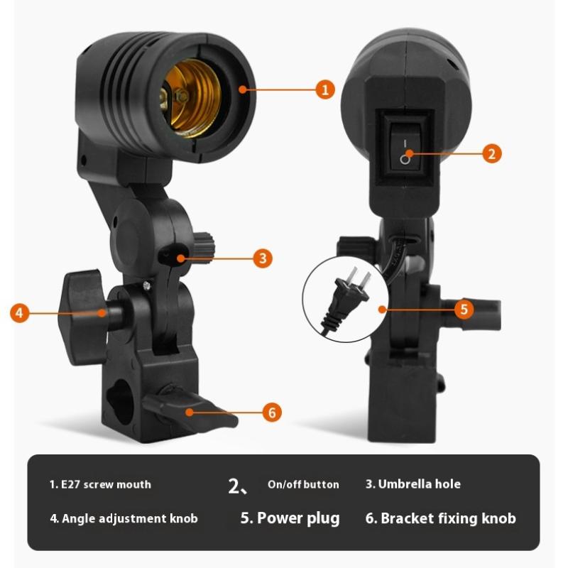1.8M Cable Cord E27 Socket Sof - Photography Umbrella Light ulasan dan harga