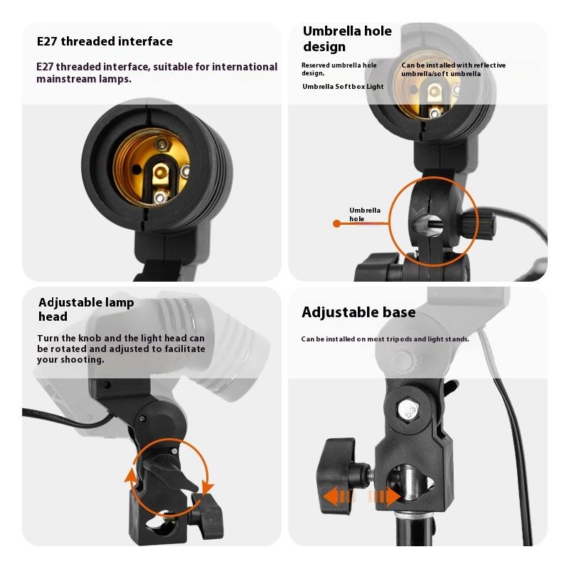 1.8M Cable Cord E27 Socket Sof - Photography Umbrella Light ulasan dan harga